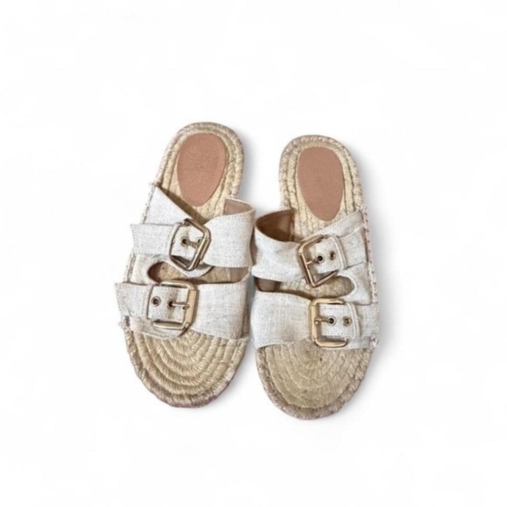 ASOS DESIGN Jada Coastal Boho Double Buckle Espadrille Mules